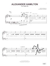 Lin Manuel Miranda Signed Autograph Alexander Hamilton Sheet Music w/ JSA COA