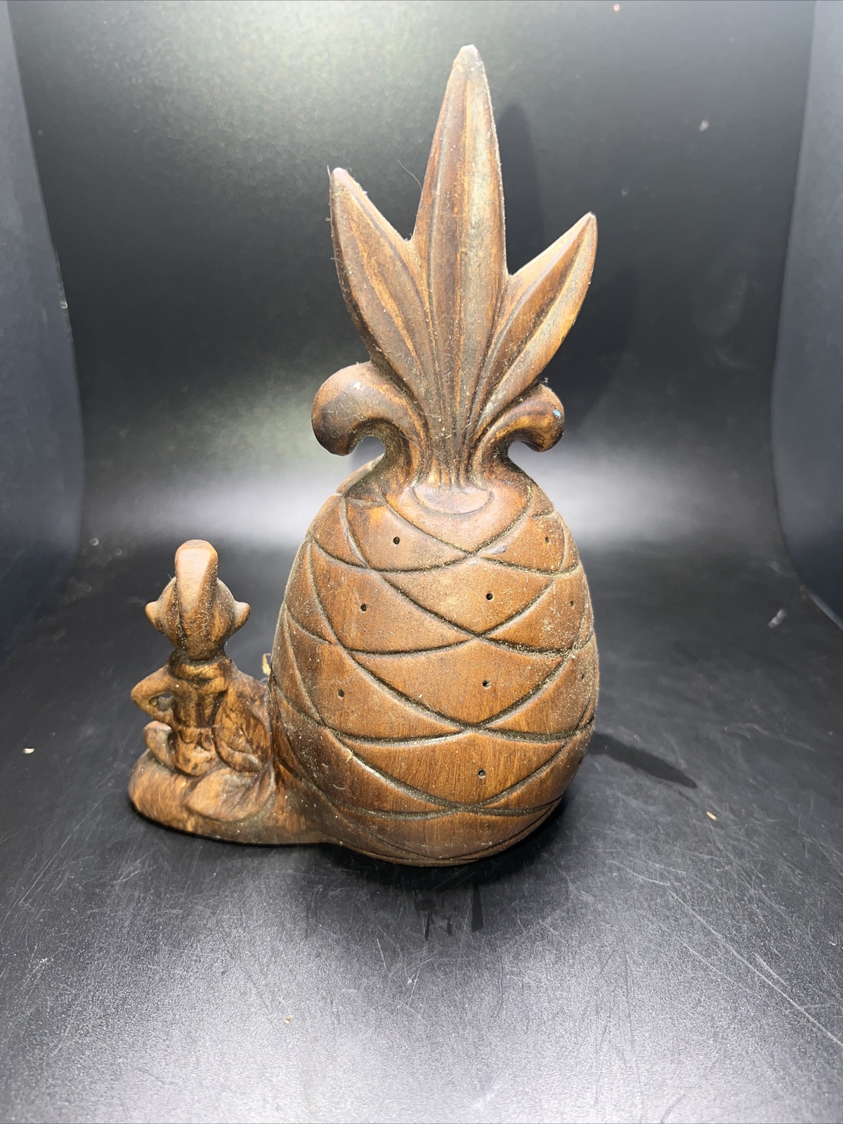 Tiki Bar Pineapple Hawaiian Toothpick Holder Vtg Treasure Craft 1961