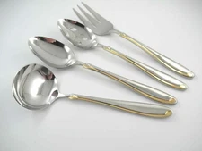 4 Pc Serving Set ESTASI Alessandro for Mikasa 18/8 Stainless Steel Flatware
