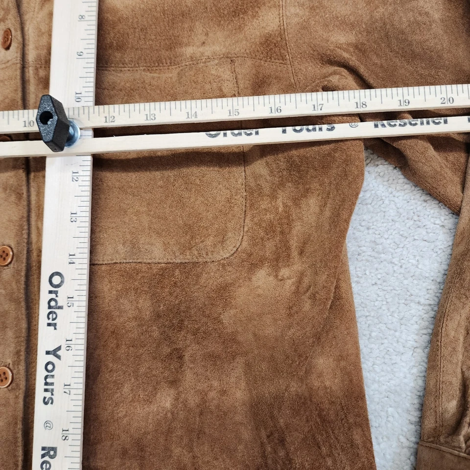 Замшевая рубашка на пуговицах куртка шакет британская корона колония Гонконг размер 8 винтажный - Изображение 3 из 4