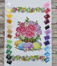 Easter Bead Embroidery Kit Needlepoint Decorative Towel 163
