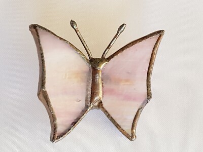 Brosche ~ Schmetterling ~ Glasmalerei ~ Handarbeit ~ lila Flügel