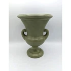 Vintage Roya Haeger Double Handled Arm Matte Green Trophy Planter Vase Foot Urn