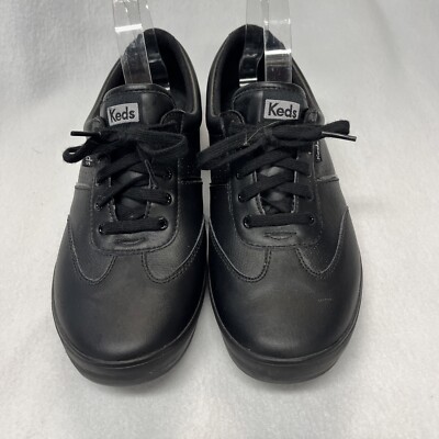 Keds Ortholite Craze II Women Black Leather Sneaker Shoe Size 10M