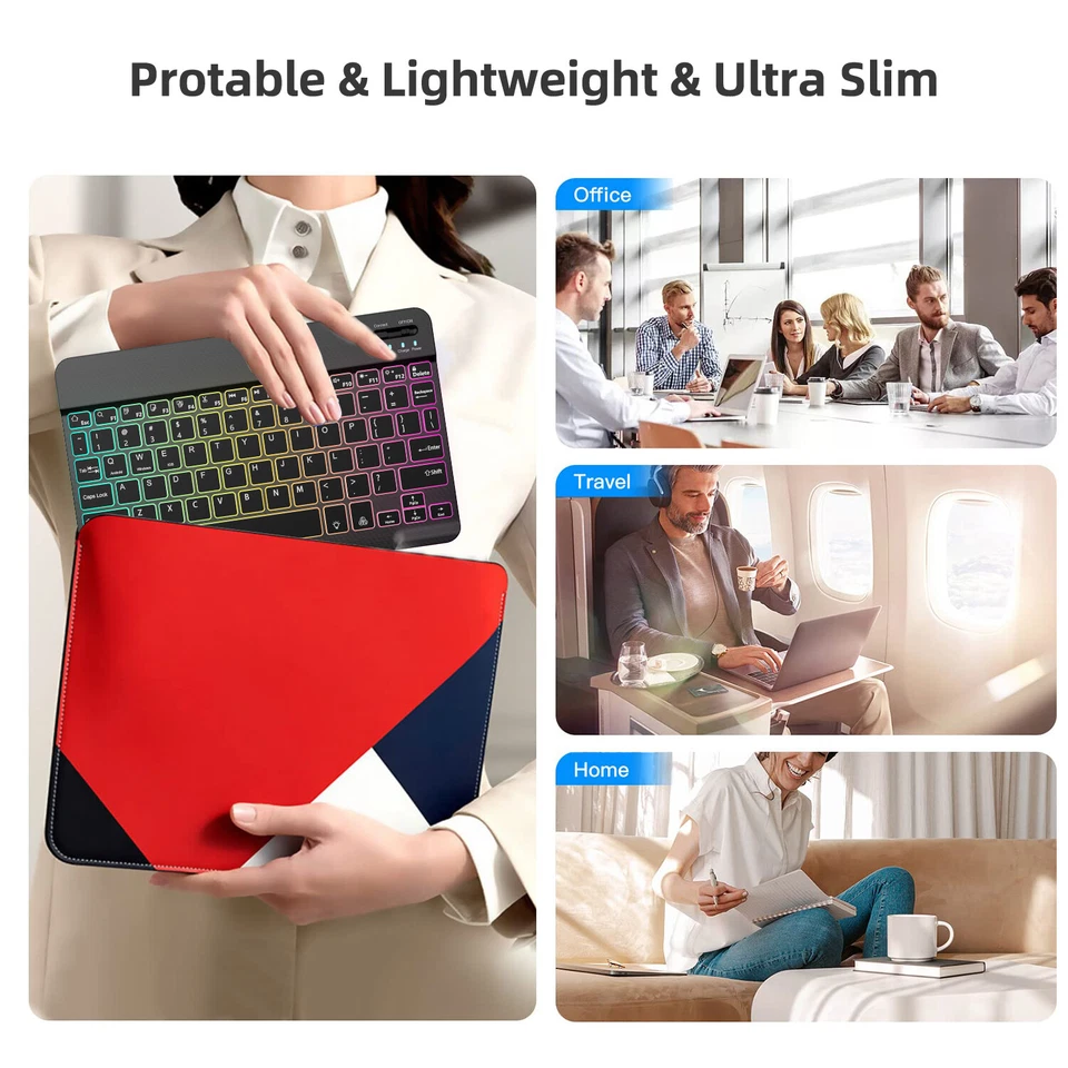 Wireless Keyboard and Mouse Combo Rechargeable Quiet  For Laptop PC Mac Windows - Image 2 of 3