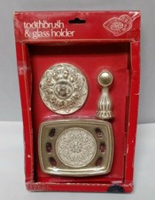 Vintage Kirsch Chateau Toothbrush  Glass Holder USA