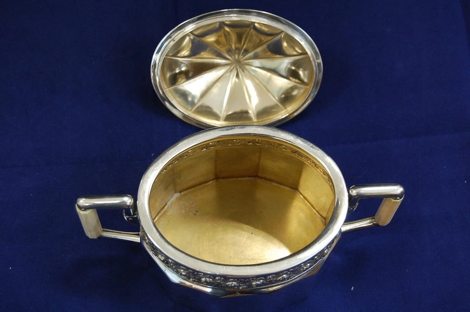Germany 1880 Sugar Bowl and Creamer Silver 800 SP84686 - Image 2 of 4