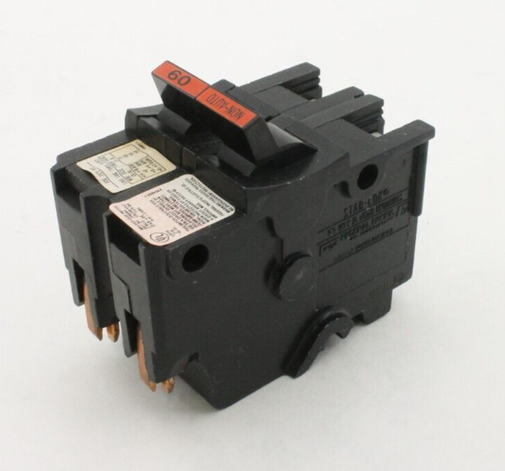 FPE 2P60NA Red Handle Non-Auto Circuit Breaker
