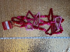 NEW - Valentines Red/Pink/Magenta Hearts  Pom Poms 6ft Felt Garland