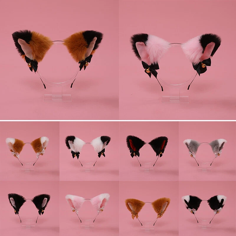 ORECCHIE DI GATTO Fascia Cute Anime Peluche Peluche Neko Ear Per - 7