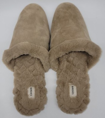 Birdies The Songbird Slippers in Biscotti Tan Size 9 Leather/Faux Fur Upper/Trim