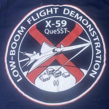 Rare Women’s Lockheed Martin X-59 QueSST Low Boom Flight Demo Logo Shirt XS Vtg.