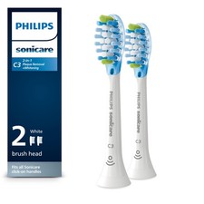 Philips Sonicare C3 Replacement Electric Toothbrush Heads White 2 Pack