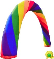 Happybuy Inflatable Rainbow Arch 26ftx10ft 110W Blower for Advertising