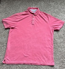 Tommy Bahama Men  s L Polo Shirt Pink/Red Tencil Blend With Swordfish Logo Golf
