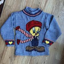 Warner Bros Looney Tunes Tweety Bird Sweater Youth Small