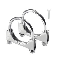  Heavy Duty U Bolt Exhaust Clamp 1/Inch Stainless Steel U Muffler 2.5" 2