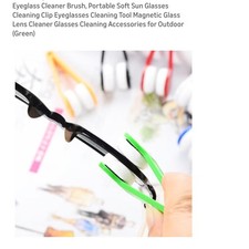 2pc Eyeglass lens Cleaner Brush Portable Soft Sun Glasses Clip Tool Magnetic