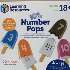 Learning Resources Smart Snacks Number Pops Educational Toy 20 Pieces 2023