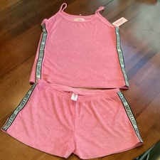 Juicy Couture NWT Large Pink Sleepwear Set With Logo Spell Out Trim