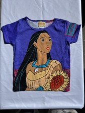 AOP Vintage Disney Pocahontas Kids Graphic T-Shirt Size 4/5