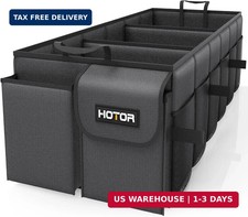 HOTOR Trunk Organizer - Foldable Car Organizer for SUVs Sedans Storage