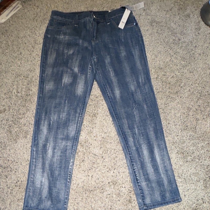 Chico’s So Slimming Girlfriend Slim Ankle Jeans Blue Medium Wash Pockets 1.5R 10