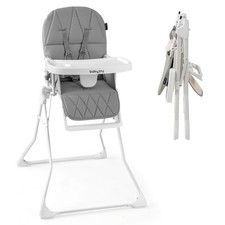 Foldable High Chair Easy Clean Compact Highchair with Removable Adjustable Tray