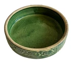 Vintage Brush McCoy Pottery Shell Bulb Bowl Matt Green Glaze 1920's