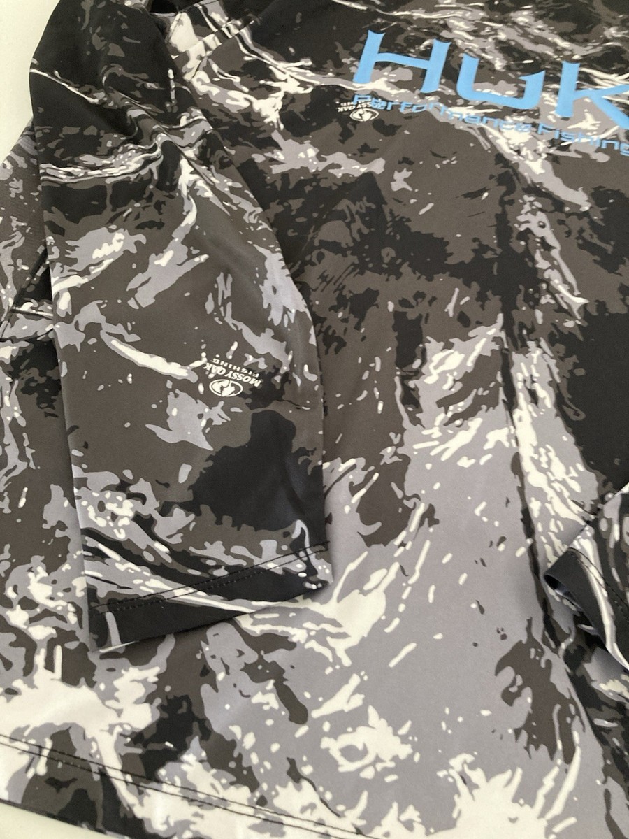 Chemise De Pêche Homme Huk Performance, Manches Longues, Camouflage Bleu/gris, Taille L (occasion)