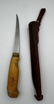 J. MARTTIINI Finland fish FILET 6'' KNIFE + leather sheath