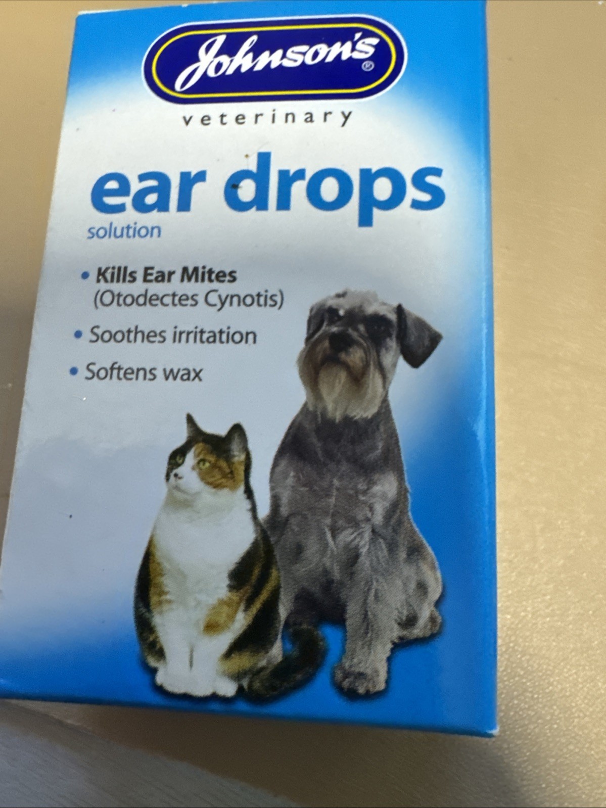 Johnsons Ear Drops Dog Puppy Cat Kitten 15ml