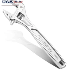 Adjustable 8 Inch Wrench Chrome Vanadium Steel Precision Jaw Ergonomic Grip Tool
