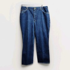 70's Lee Rider Vintage Raw Denim Blue Jeans Straight Leg 42x31 USA Union-Made