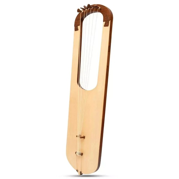 6 Strings Lyre Harp Rosewood Hand Engraved Muzikkon Anglo Saxon Lyre Harp - Case