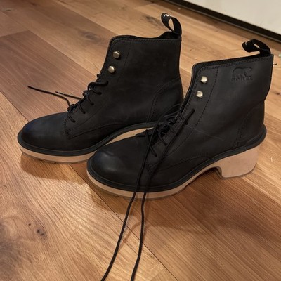 NWT (No Box) Womens Sorel Hi-Line Heel Lace Waterproof Boots Booties Size 9.5M