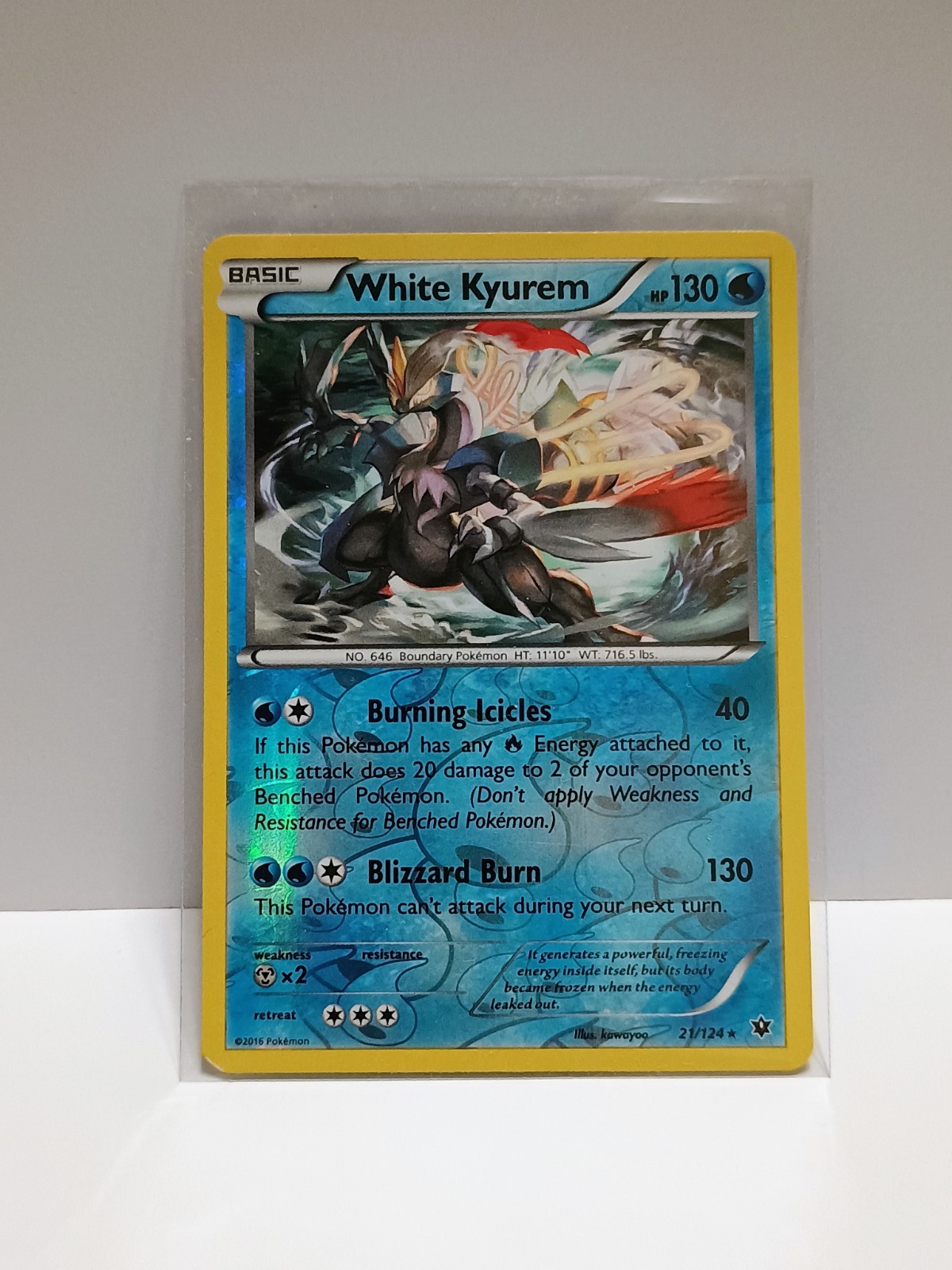 White Kyurem 21/124 XY - Fates Collide Reverse Holo Pokemon TCG Card [ENG]***
