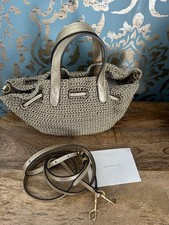 Anya Hindmarch Gold Raffia Tote Bag