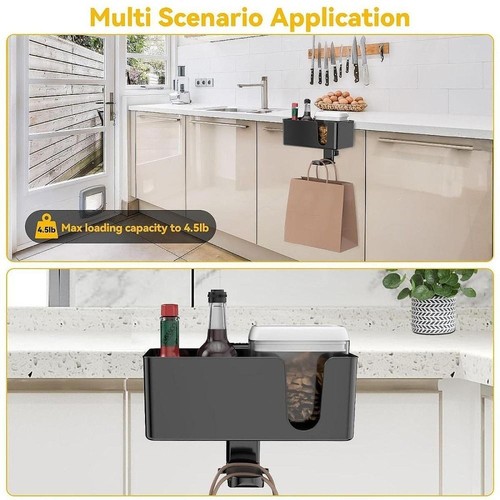 Metal Desk Side Box 360° degree Rotating Water Cup Holder Office - Photo 9/16