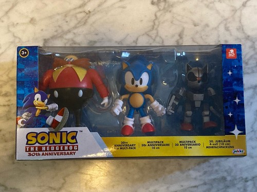 Sonic The Hedgehog 30th Anniversary 4" Multipack Sonic Mecha Dr Eggman Set - Neu - Bild 1 von 2