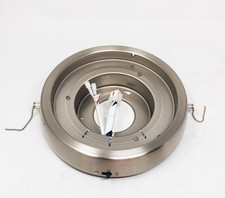 HOME DECORATORS Ashby Park 44 in. Brushed Nickel Ceiling Fan Light Kit Pan