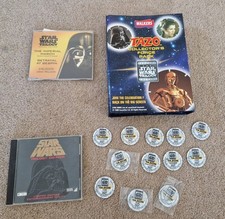 Vintage Star Wars Tazo Complete Set 49/50 In Album, Force Cards & Spares 1996
