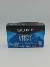Sony Premium Grade VHS-C 30 Minute Camcorder Video Cassette Tape. NEW SEALED
