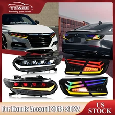 LED Devil Eye Headlights + RGB Tail Lamps For 2018-2022 Honda Accord Upgrade Set