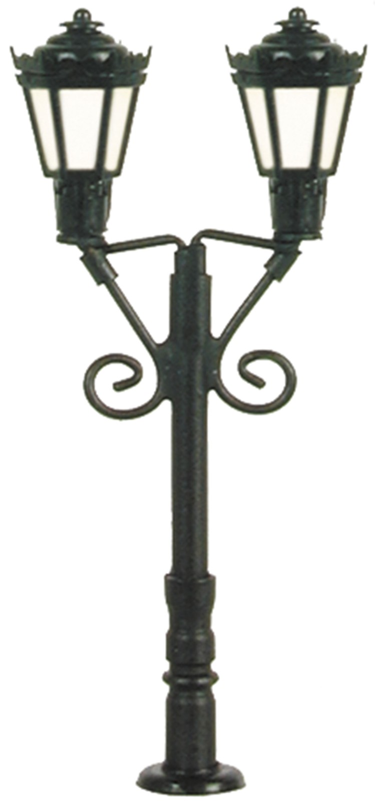Viessmann 6473 - N Park Lantern Two Flame, Black, Warm White LED - New
