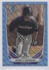 2014 Bowman Draft Top Prospects Chrome Blue Wave Refractor Rosell Herrera fm0