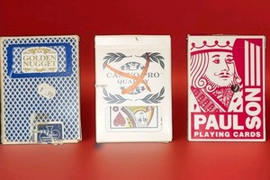 Lot of 3 Decks Casino Playing Cards Bee, Paulson, Gemaco Cut, Marked And Punched