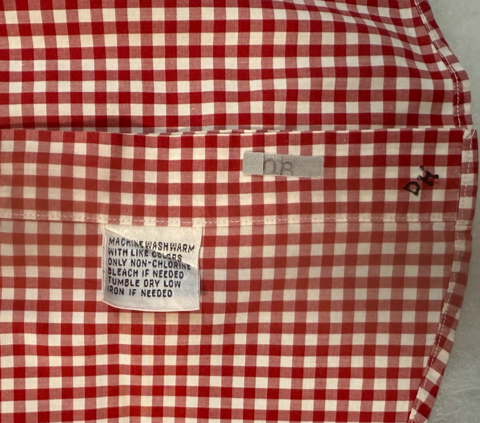 Facconable Mens Red Gingham Button Down Shirt Cla… - image 8