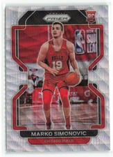Marko Simonovic RC 2021-22 Panini Prizm Silver Wave Chicago Bulls #166