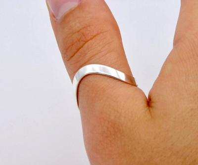 Sterling Silver Thumb Ring jewelry making band Minimalist Ring women's jewelry